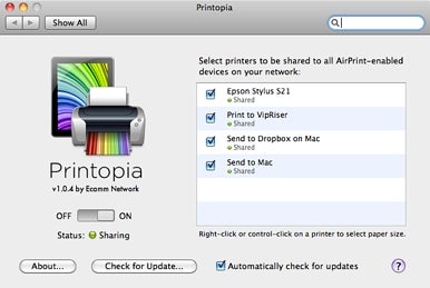 Printopia Ecamm Software
