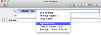 Groups in Mail
