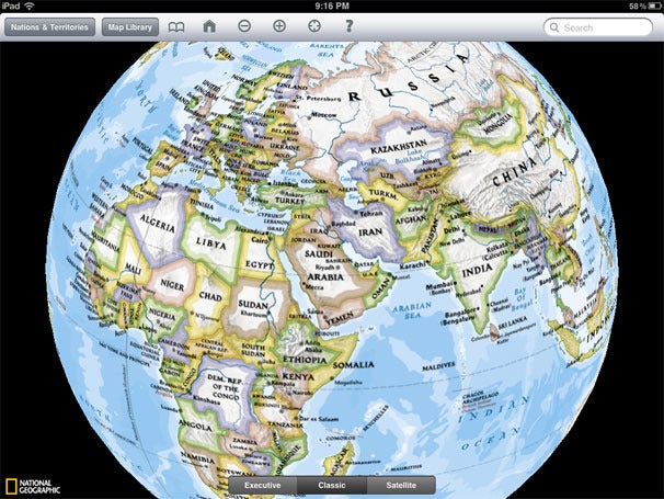World Atlas HD and The World by National Geographic for iPad | PCWorld