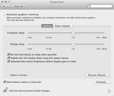Adjust the graphics setting in the Energy Saver preference to save some juice. 