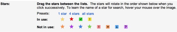 Gmail stars