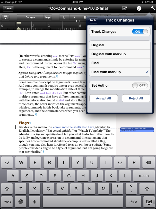 Editing Word documents on an iPad | Macworld