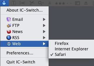 IC-Switch menu