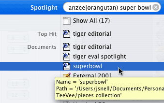 An 'Or' Search in Spotlight