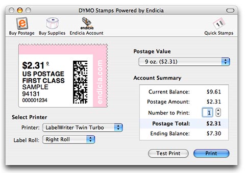 Turbo Dymo Stamps software