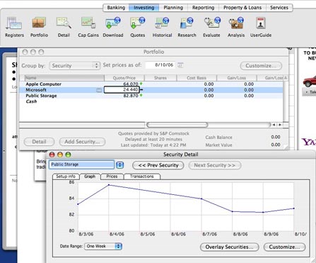 in Quicken Mac 2007.