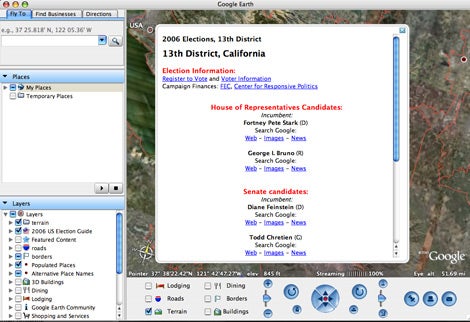 google earth election layer