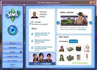 The Sims 3 Game Launcher