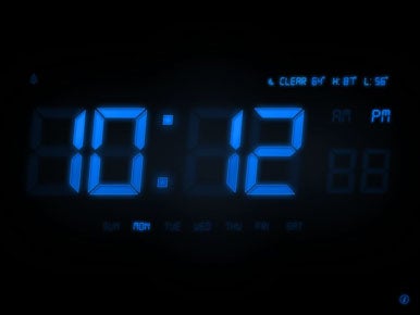 Time and Temperature: Alarm Clock HD Pro shows temperature data in addition