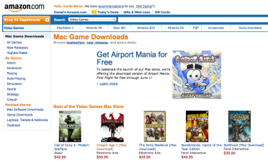 Amazon launches Mac software, game download store | Macworld