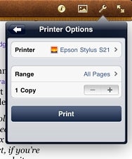 no print button from google docs printopia