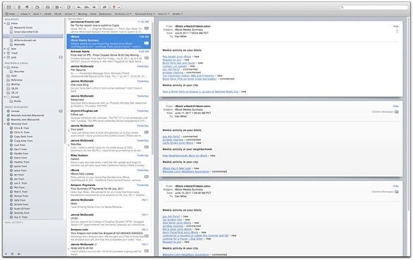 Mail full-screen