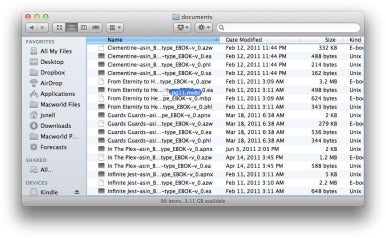 add a .mobi file to kindle for mac