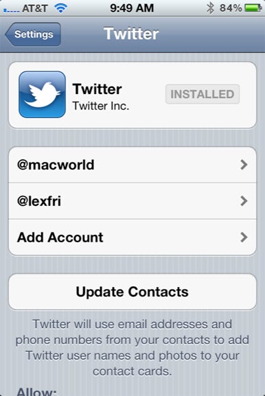 Up close with iOS 5: Twitter integration | Macworld