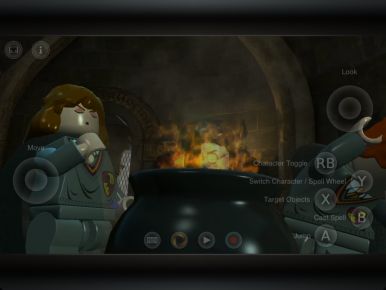 LEGO Harry Potter uses a touch overlay for gameplay.