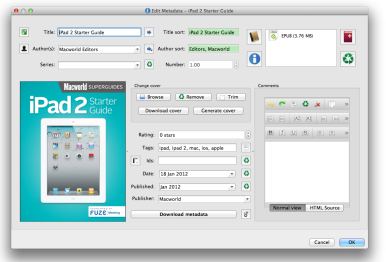epub metadata editor mac