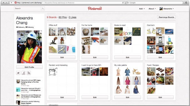 Organizing with Pinterest