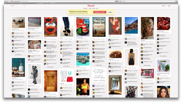 Pinterest homepage