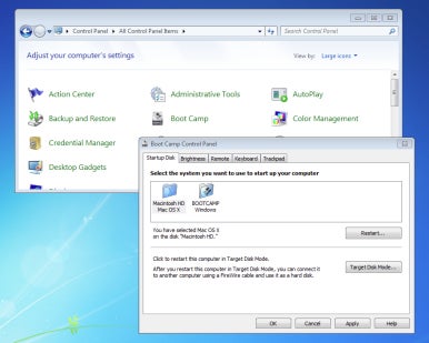 Is there a boot camp control panel in mac download
