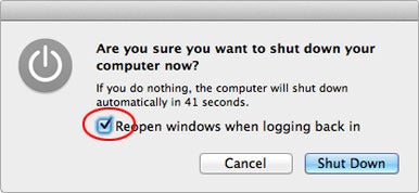 Restart preferences