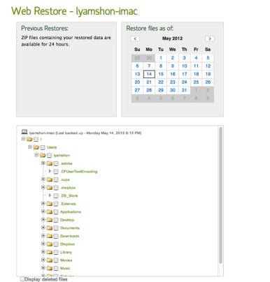 Restore your files to any computer with CrashPlan+'s Web Restore option. 