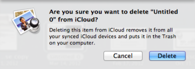 iCloud delete