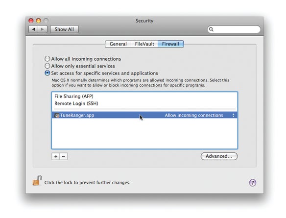 Mac os firewall settings