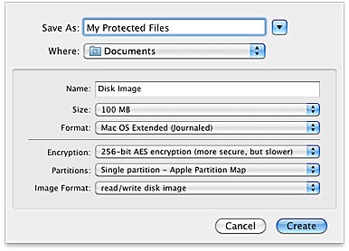 encrypted disk image