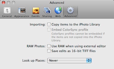 clean up iphoto library