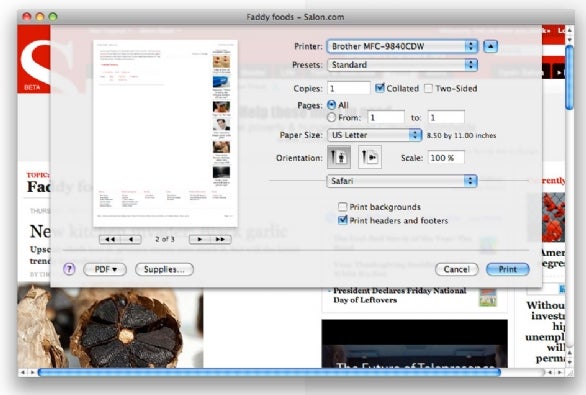 How To Print Web Page On Macbook Air