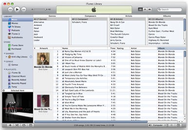 how to change to list view in itunes