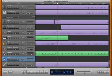 garageband how to see time