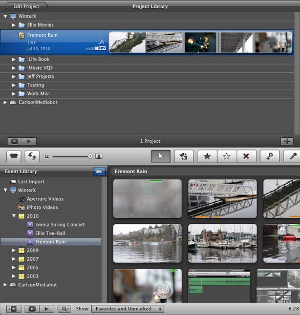 editing on imovie using external harddrive