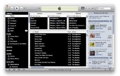 itunes 10 in black-and-white