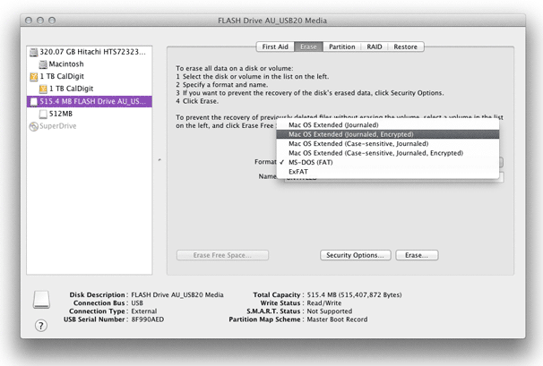 mac encrypt external drive