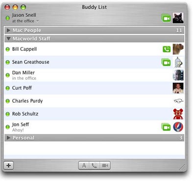iChat AV Buddy List