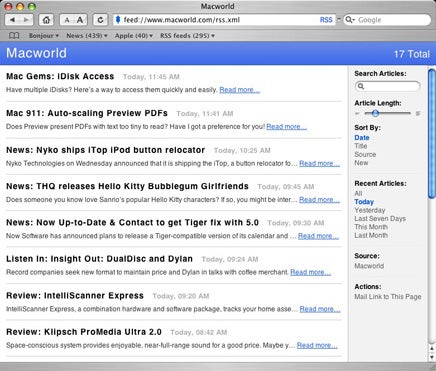Safari RSS