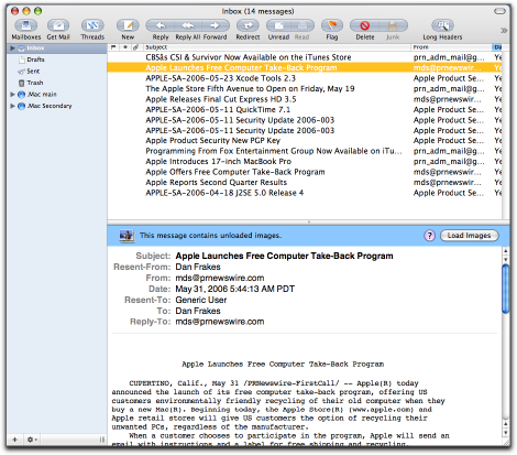 mozilla thunderbird preview pane