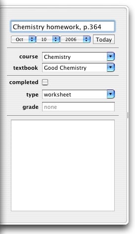 Assignment Planner task info