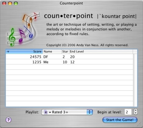 Counterpoint setup