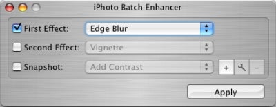 iPhoto Batch Enhancer main window