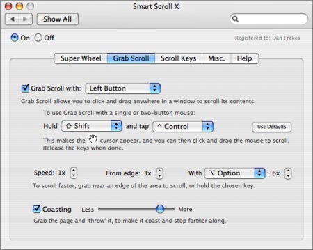 Smart Scroll X grab scroll