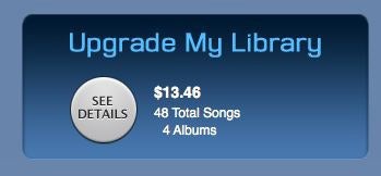 iTunes Plus Upgrade button