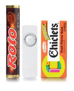 iPod shuffle and candy