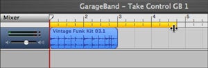 GarageBand 2 Mixer