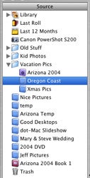 iPhoto 5 Source column