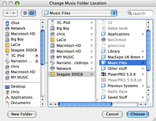 change itunes download folder