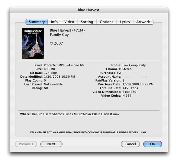 First Look iTunes Digital Copy Macworld