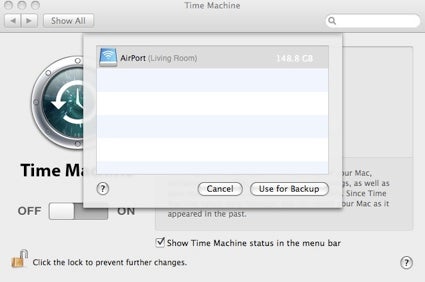 timemachine mac airport utility