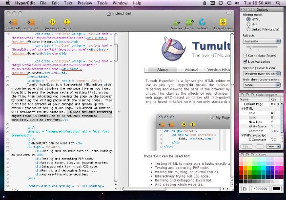 HyperEdit HTML  PHP  editor  improves Leopard support Macworld